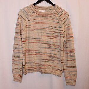 LC Lauren Conrad Multicolor Striped Crewneck Sweater Women’s M Boho